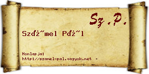 Számel Pál névjegykártya